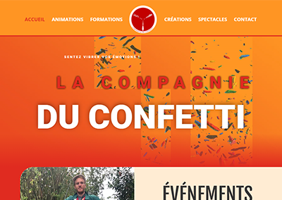 Création d'un site web par Arthis Web à Liège pour La Compagnie du Confetti