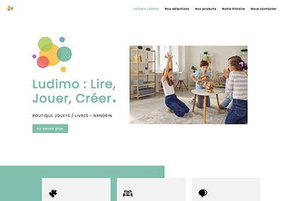 Création site web Nandrin pour Ludimo, une boutique de jouets et de livres