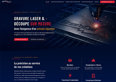Modernisation d’un site WordPress pour Grav’N Cut, artisan graveur à Warzée, par Arthis Web